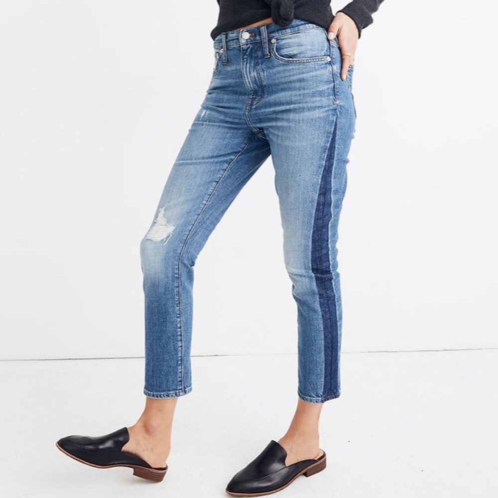 Madewell High-Rise Slim Boyjean in Raebrook Wash size 25